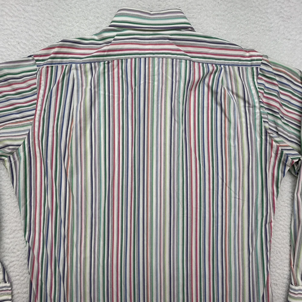 Polo Ralph Lauren Shirt Mens 15.5 34/35 Durham Multicolor Striped Vintage 90s